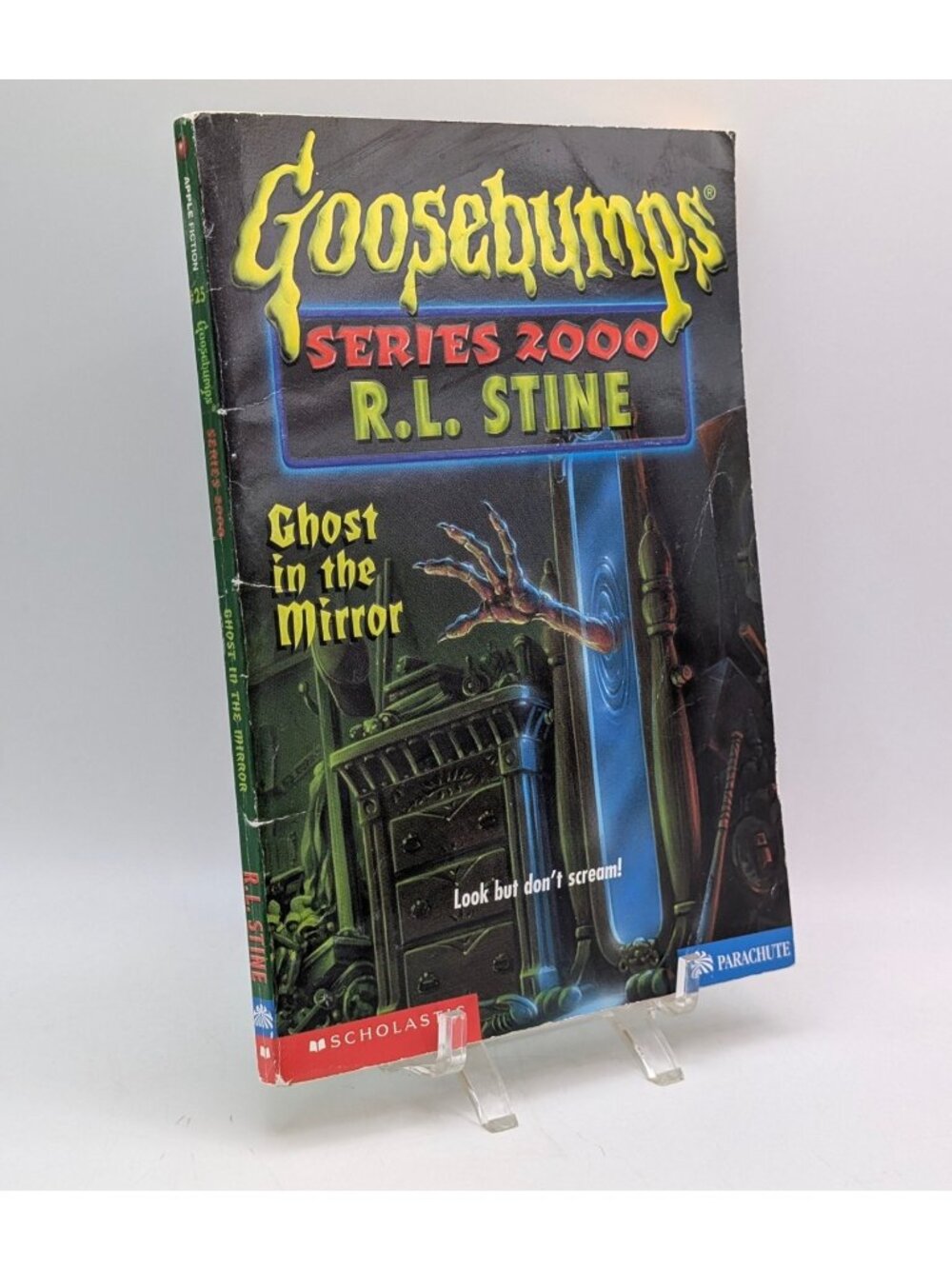 RL Stine Goosebumps Series 2000 Book #25 The Ghost In The Mirror Vintage Horror